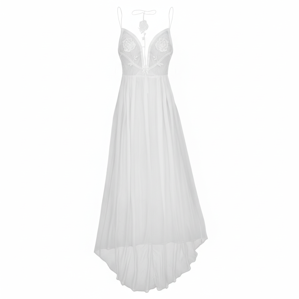 Rose Embroidered Maxi Dress