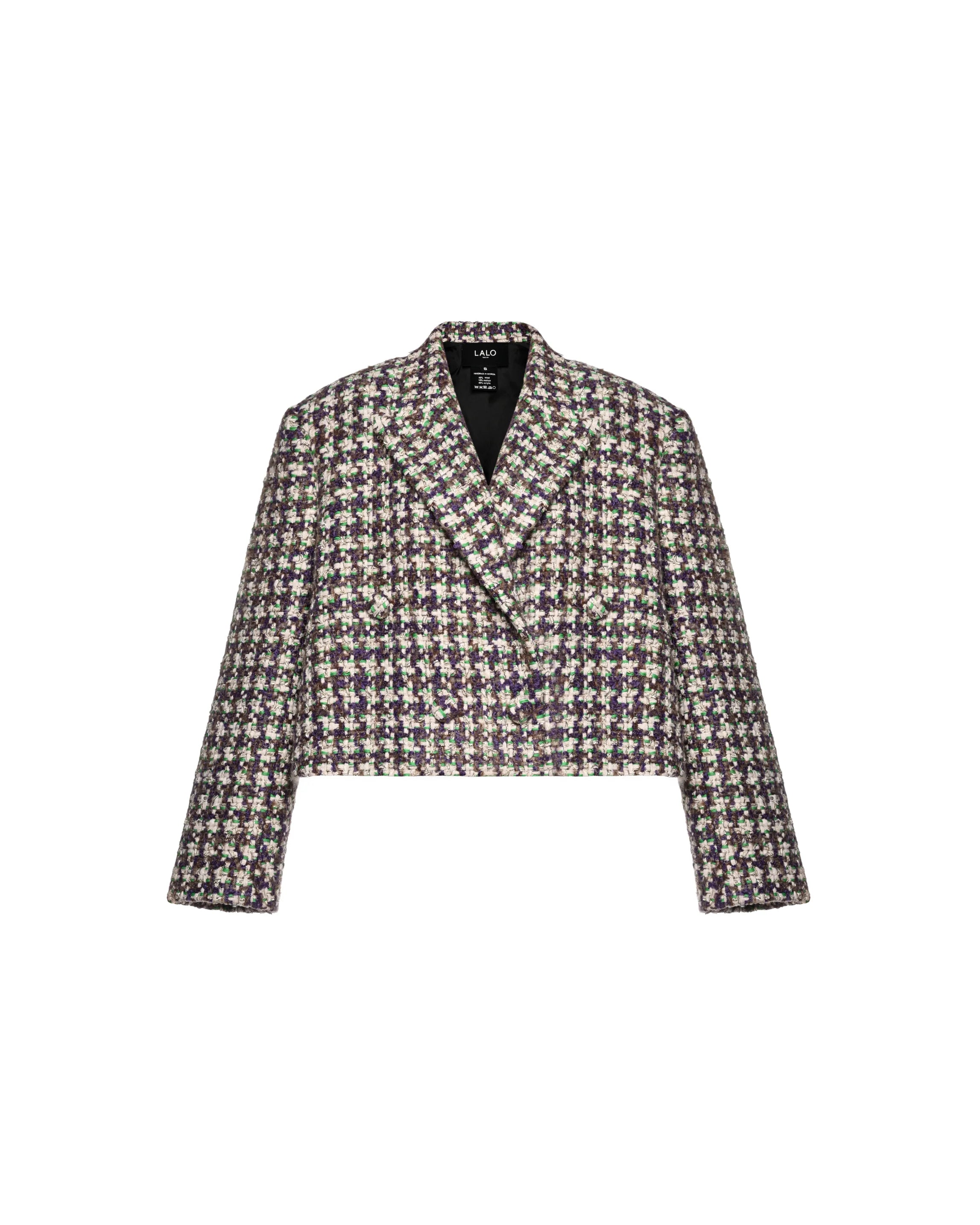 Boa Tweed Blazer Purple