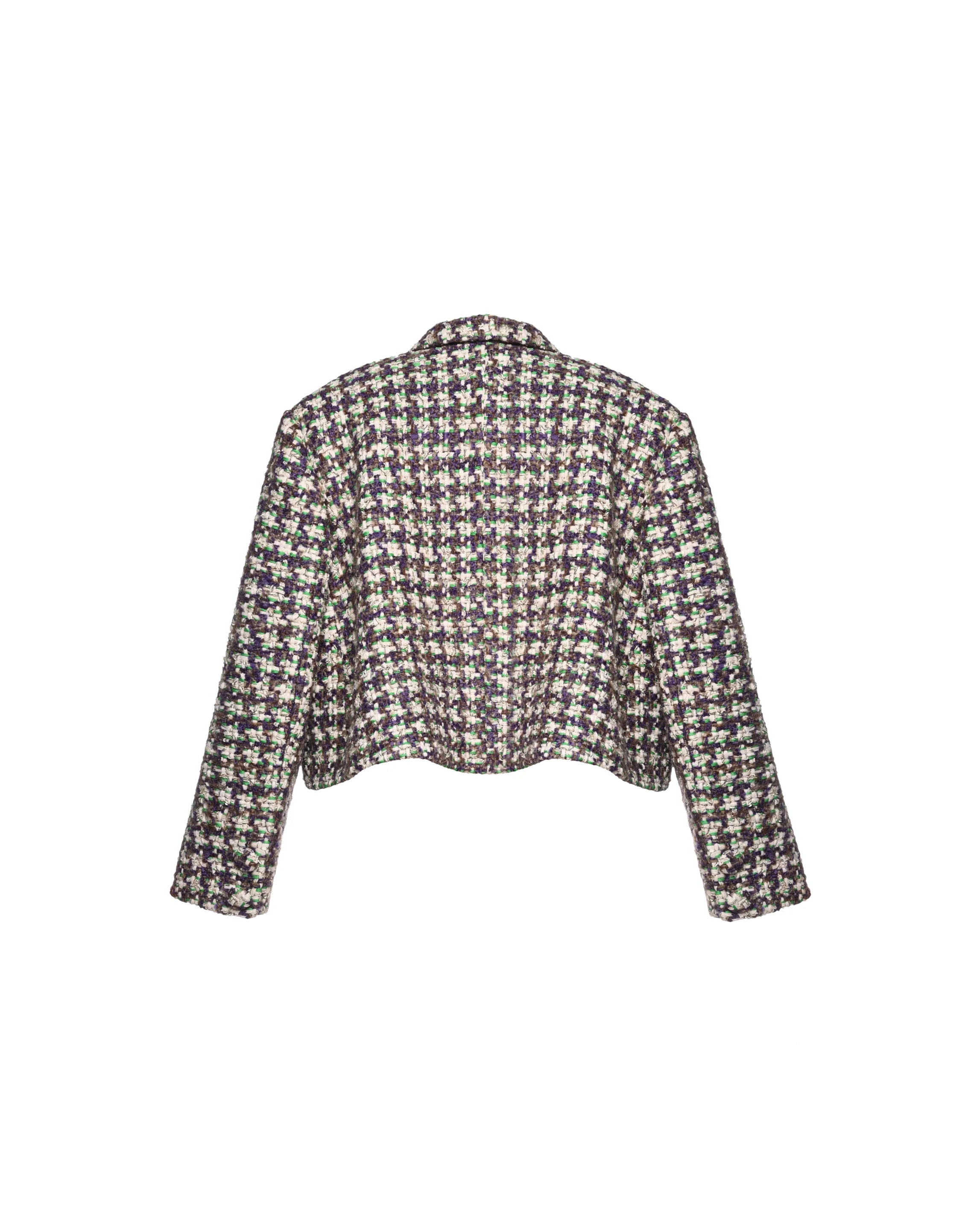 Boa Tweed Blazer Purple