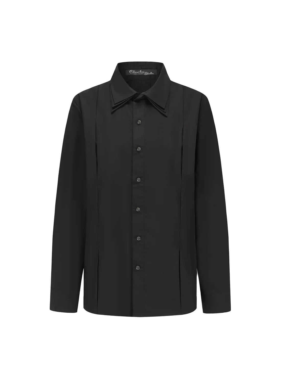 3-Layer Oversize Shirt - Unisex Black