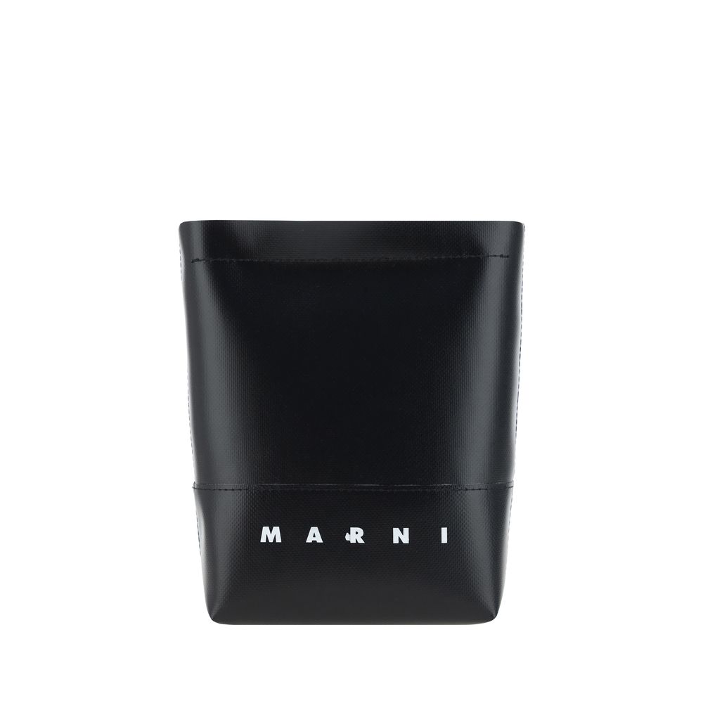 Black Polyester Shoulder Bag