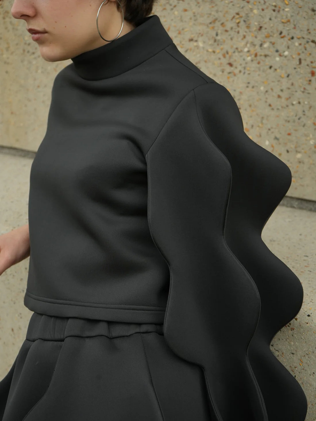 Wave Jumper Black & Grey