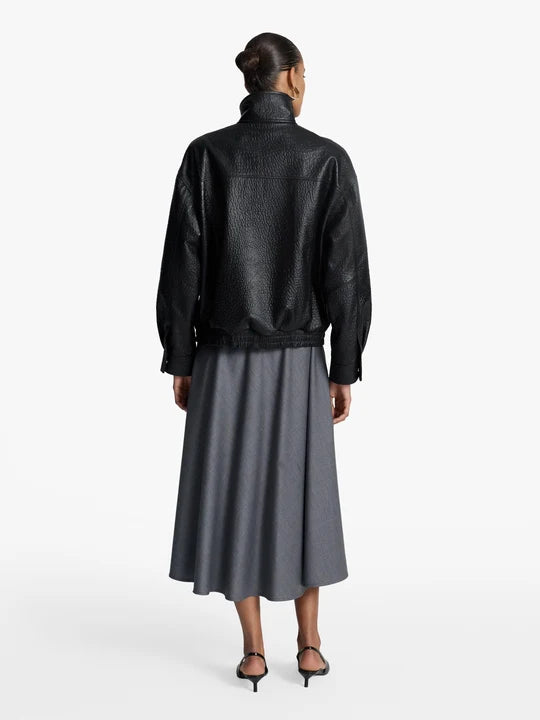 Zoe Leather Bomber Jacket