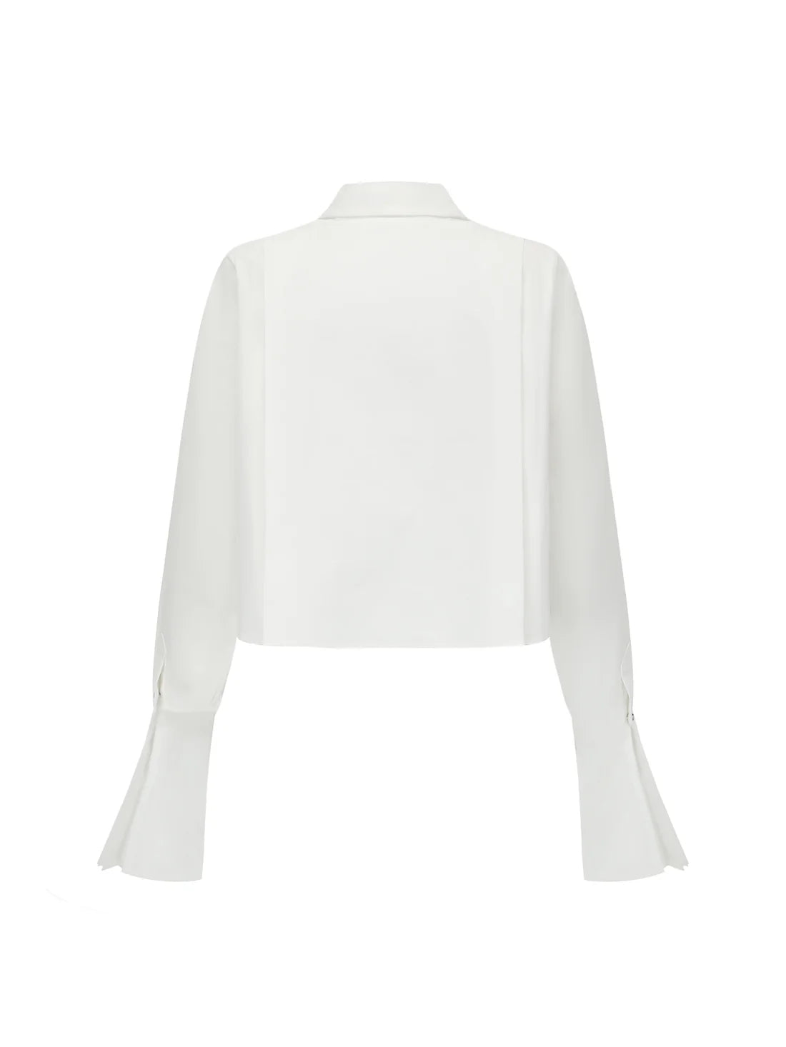 Organza Cropped Shirt - Black