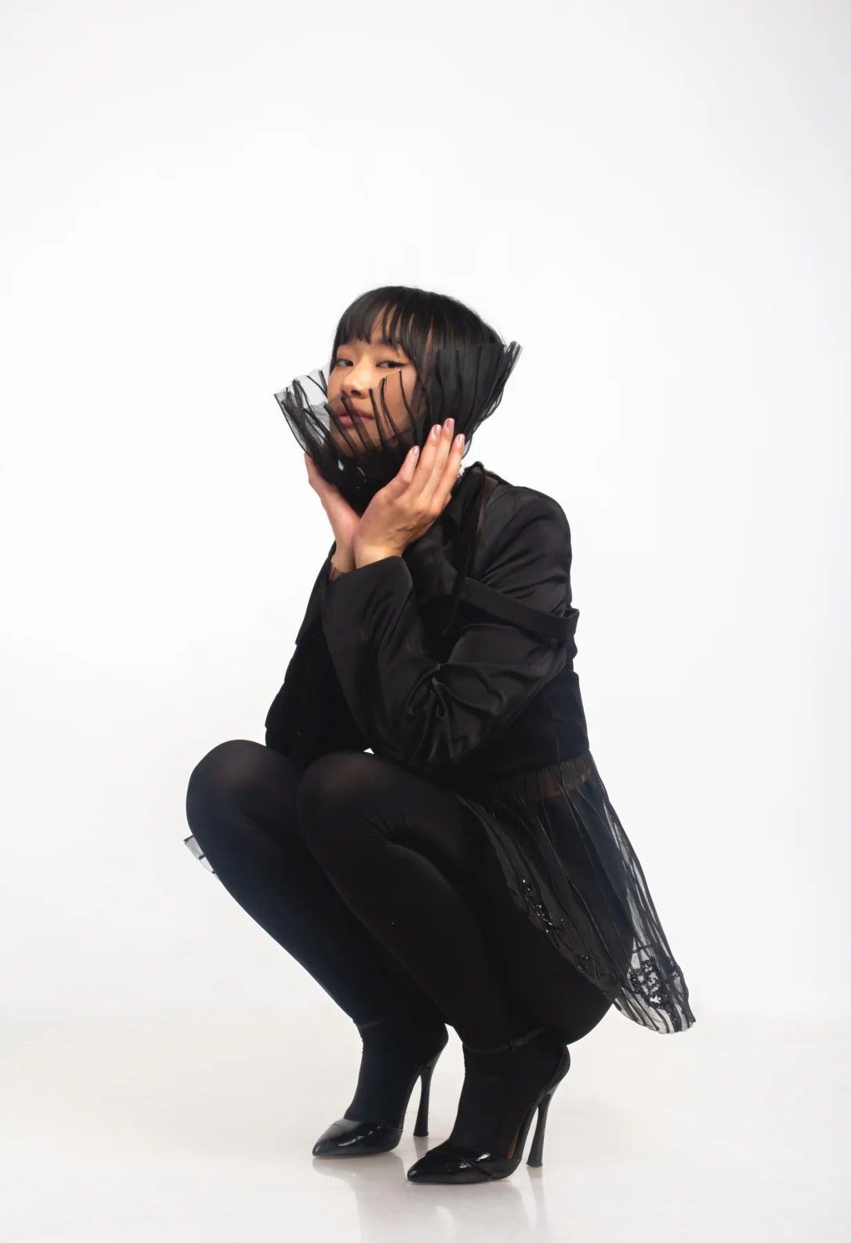 Black Peplum Style Jacket