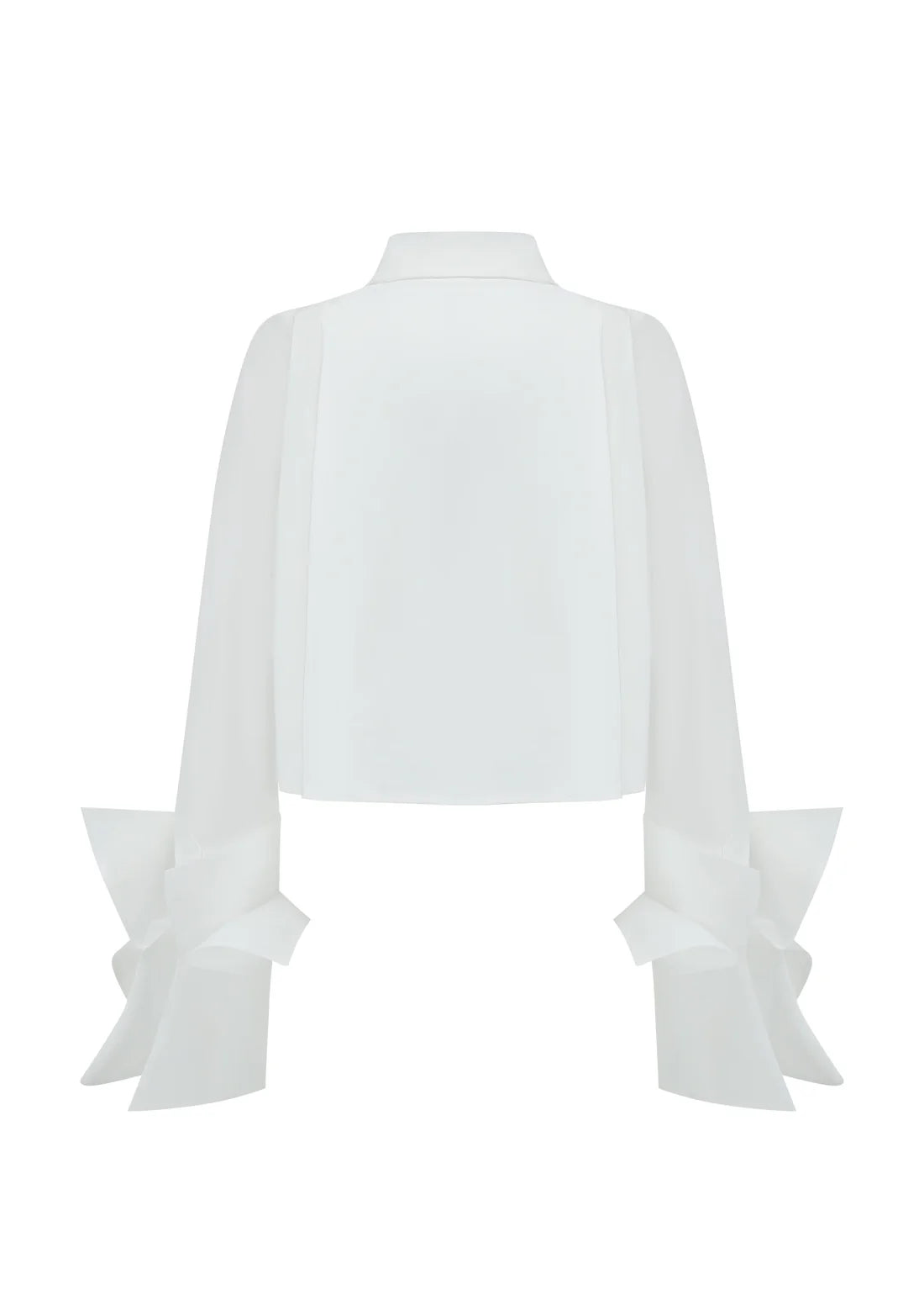 Organza Cropped Shirt - Illustré Edition White Or Black