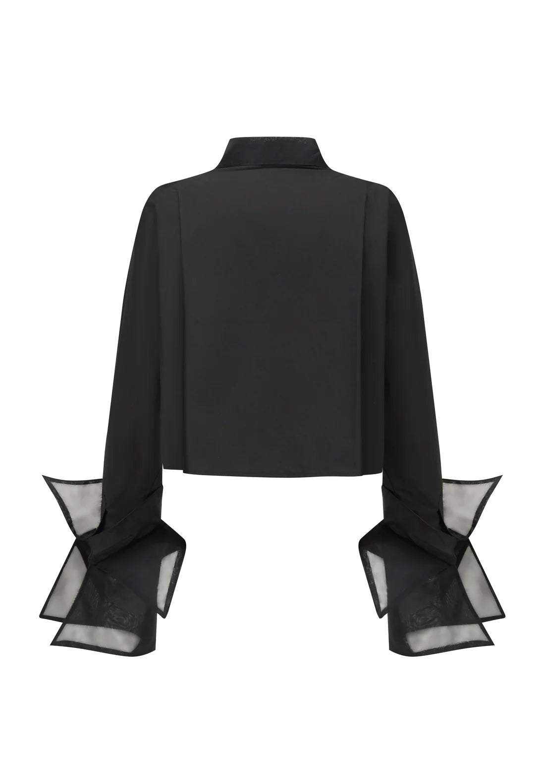 Organza Cropped Shirt - Illustré Edition White Or Black