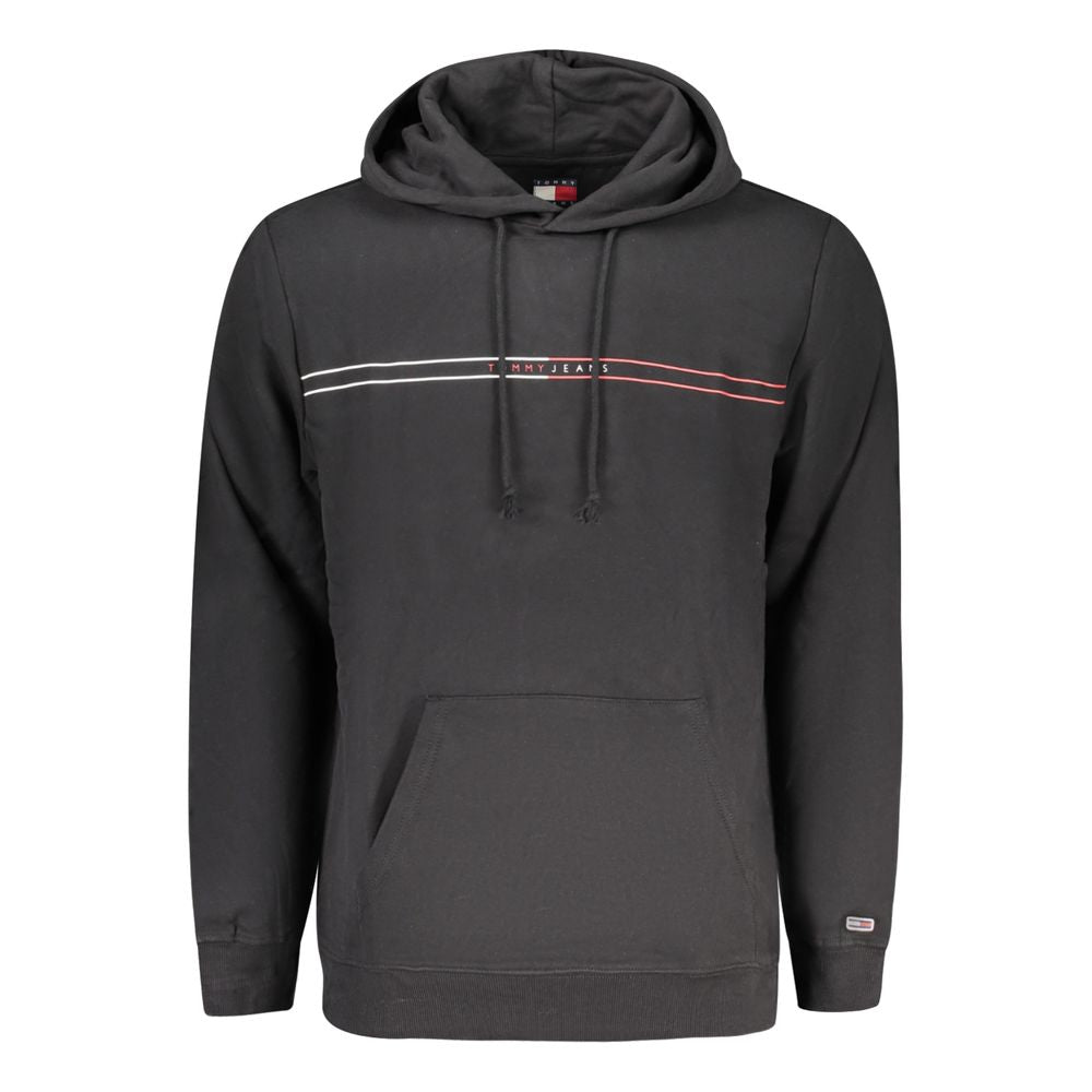 "Black Cotton Men's Hoodie"