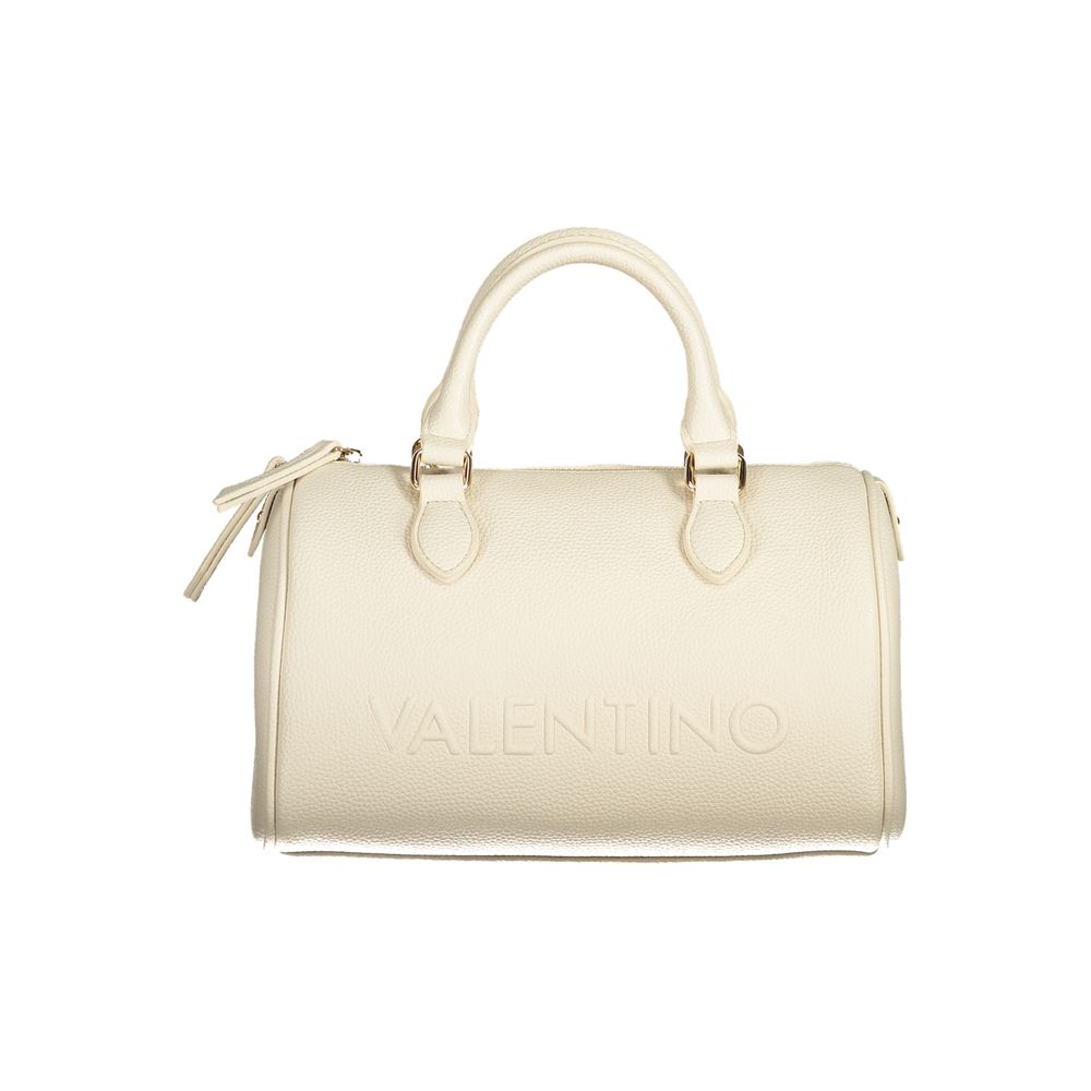 Beige Polyurethane Womens Bag