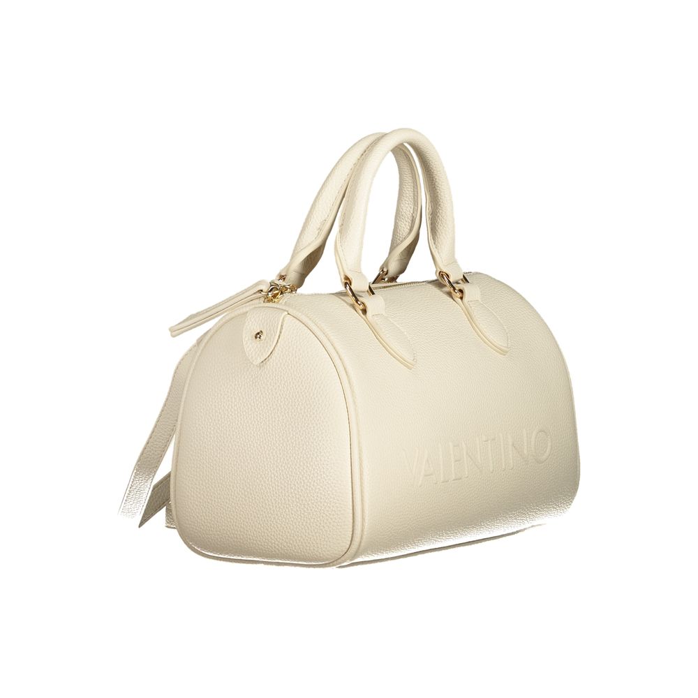Beige Polyurethane Womens Bag