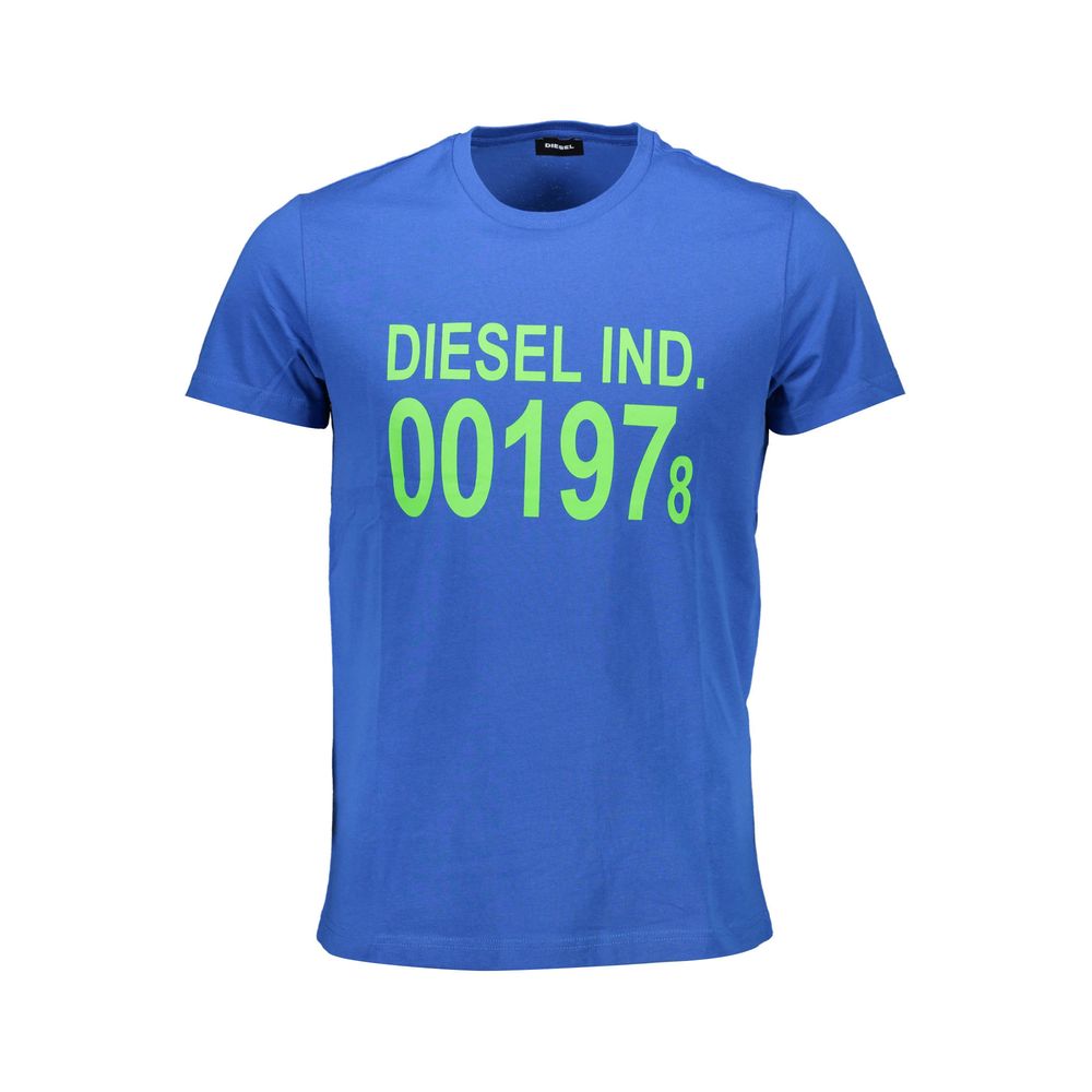 Blu Cotton Men T-Shirt