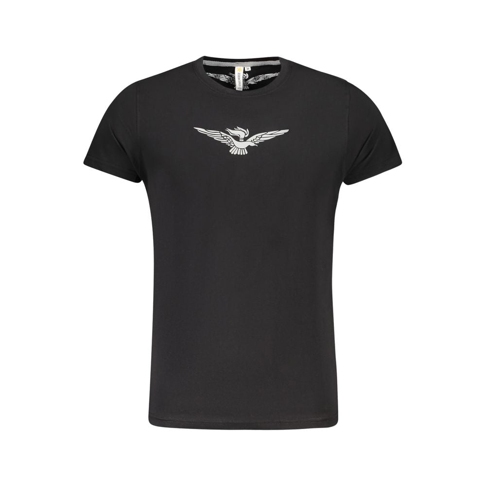 "Black Cotton Men T-Shirt"
