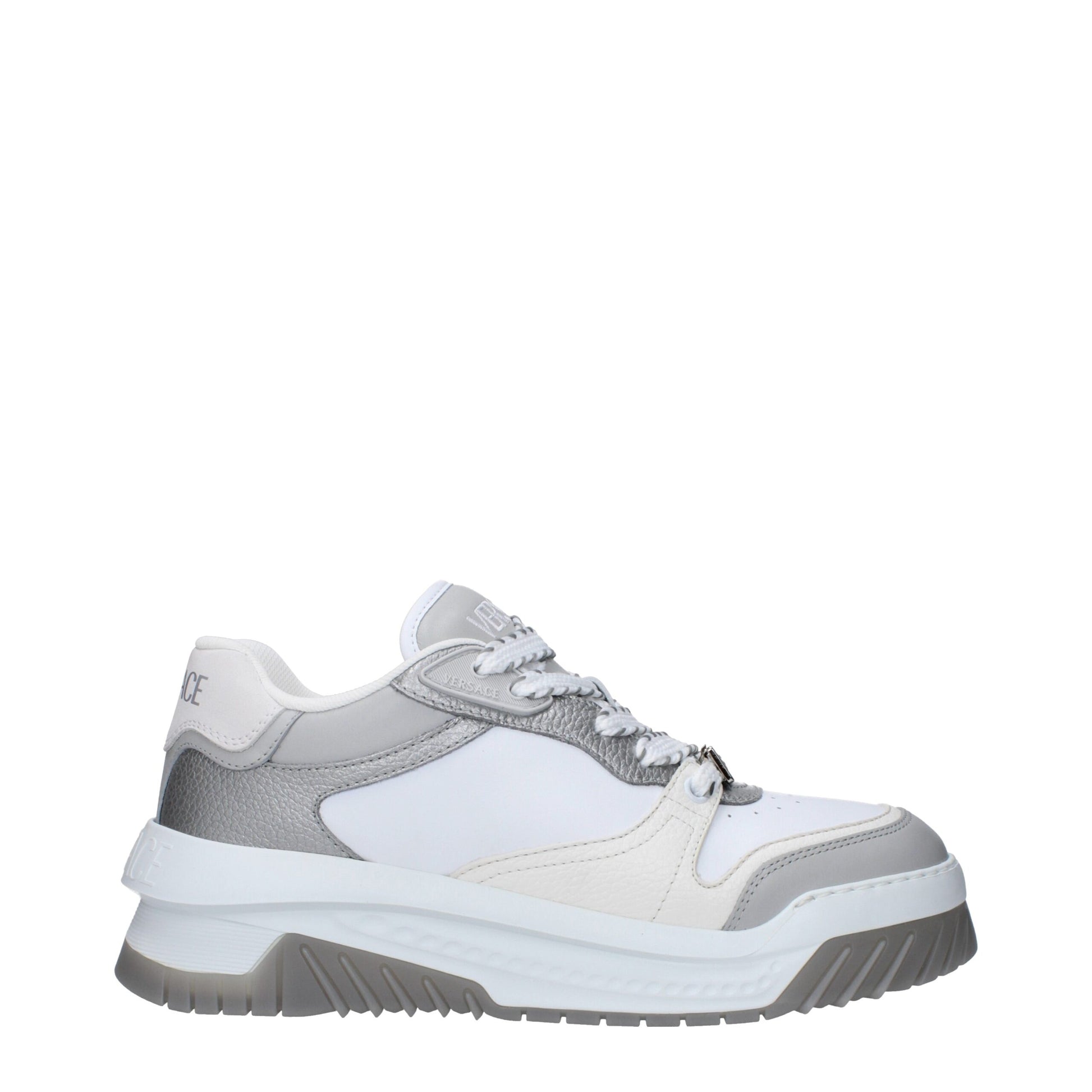 White Leather Chunky Sneakers