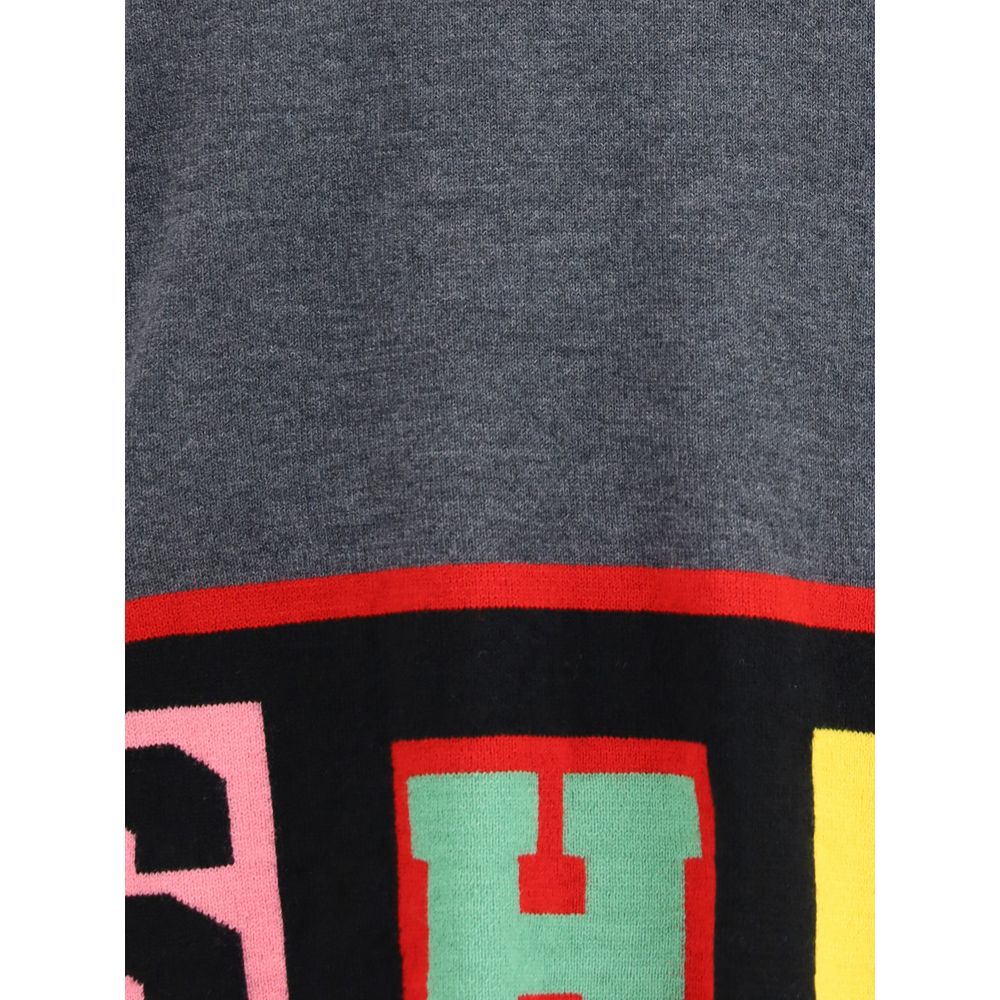 Gray Marabou Sweatshirt