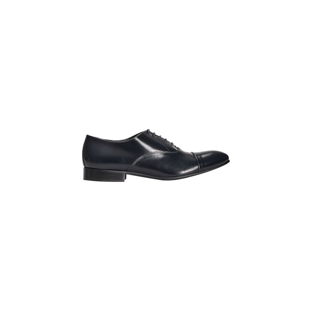 Blue Leather Men Shoe