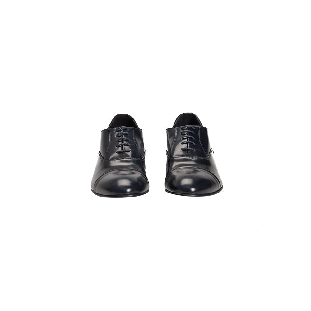 Blue Leather Men Shoe