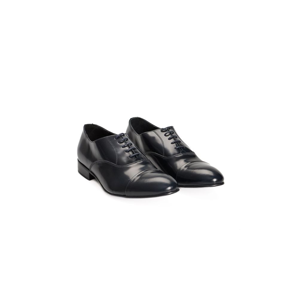 Blue Leather Men Shoe