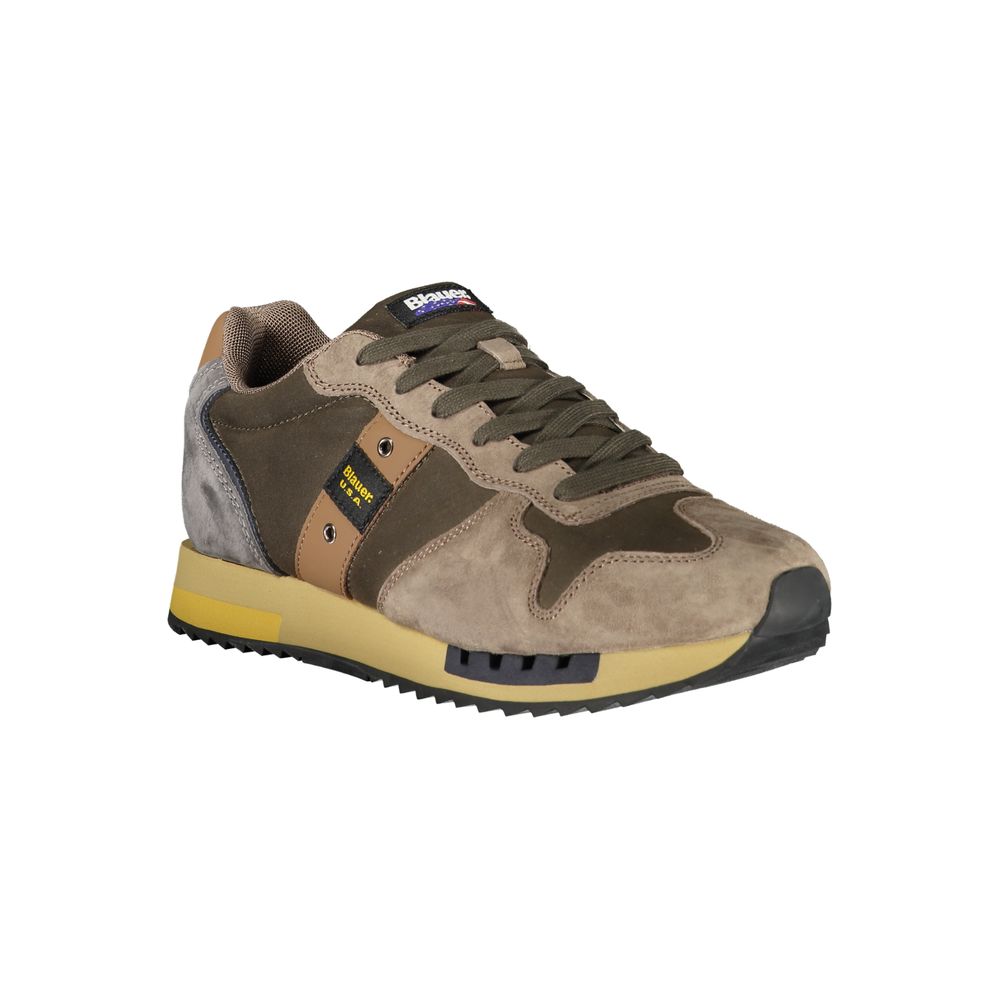 Green Leather Men Sneaker