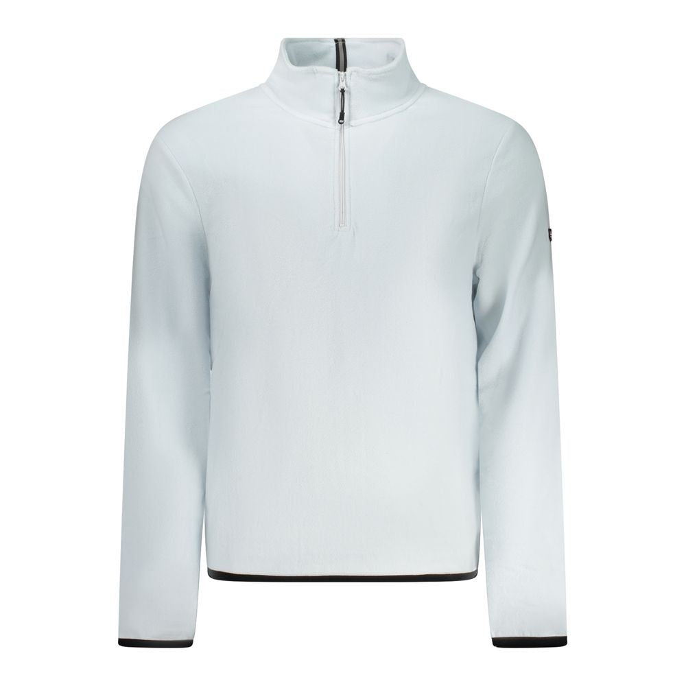 Blue Polyester Men Sweatshirt