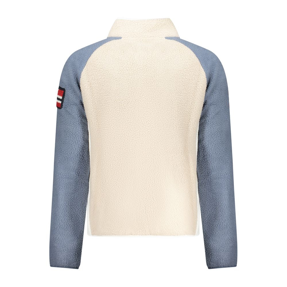 Beige Polyester Men Sweatshirt