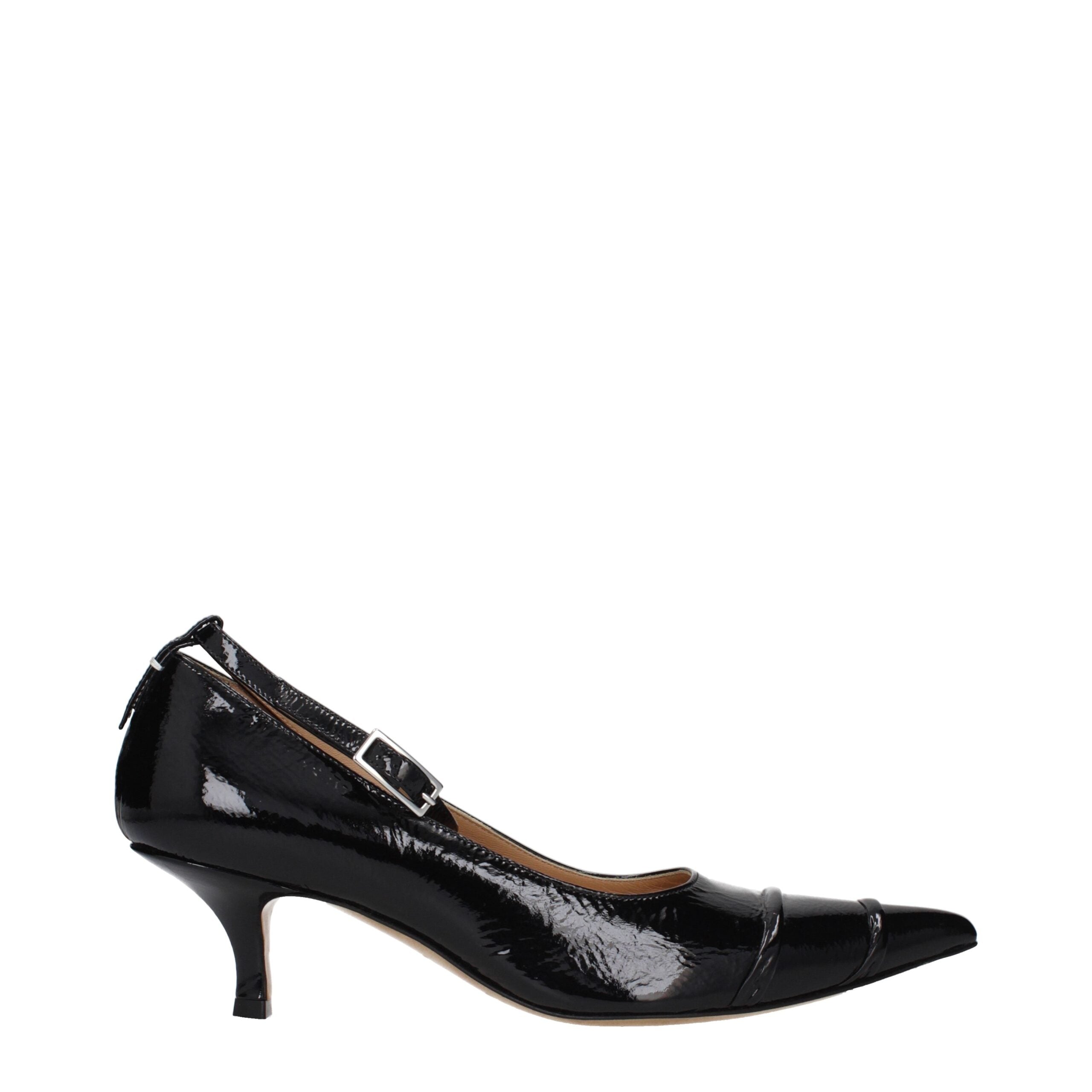Black Leather Pumps
