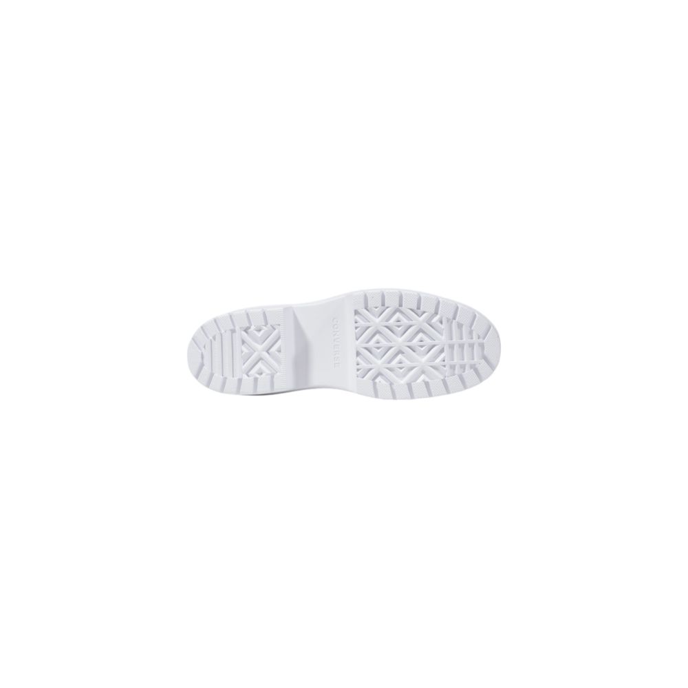 White Fabric Chunky Sneakers