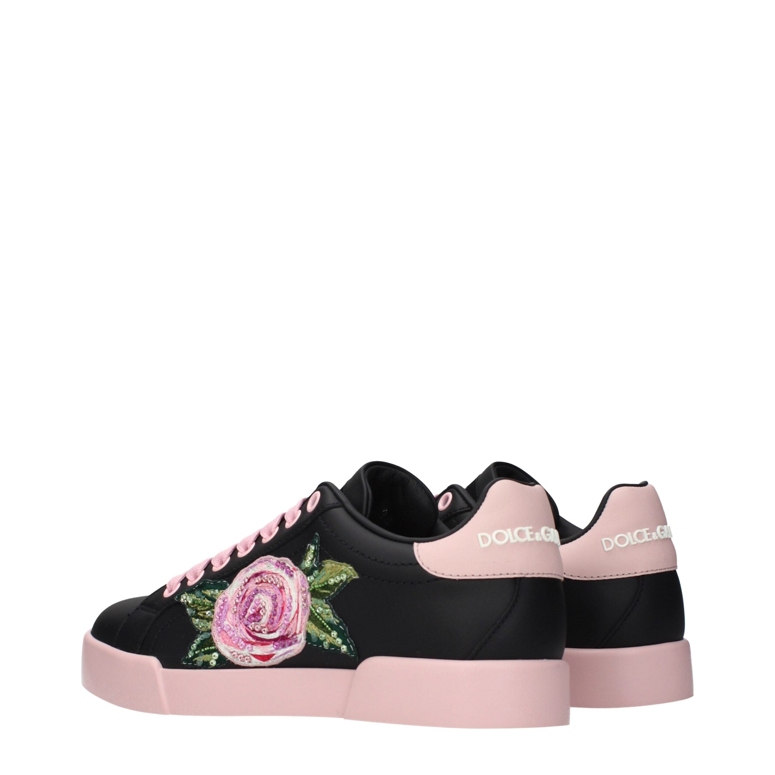 Black Leather Sneakers