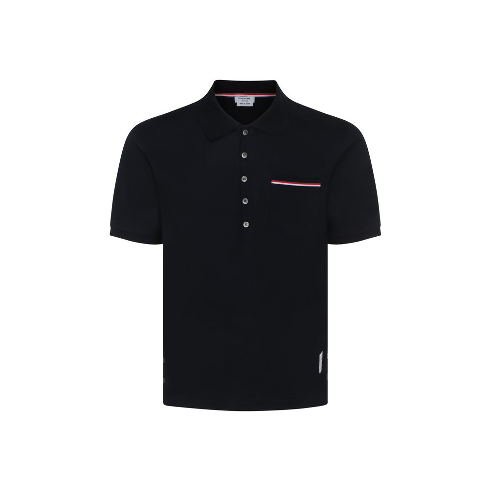 Blue Cotton Polo Shirt