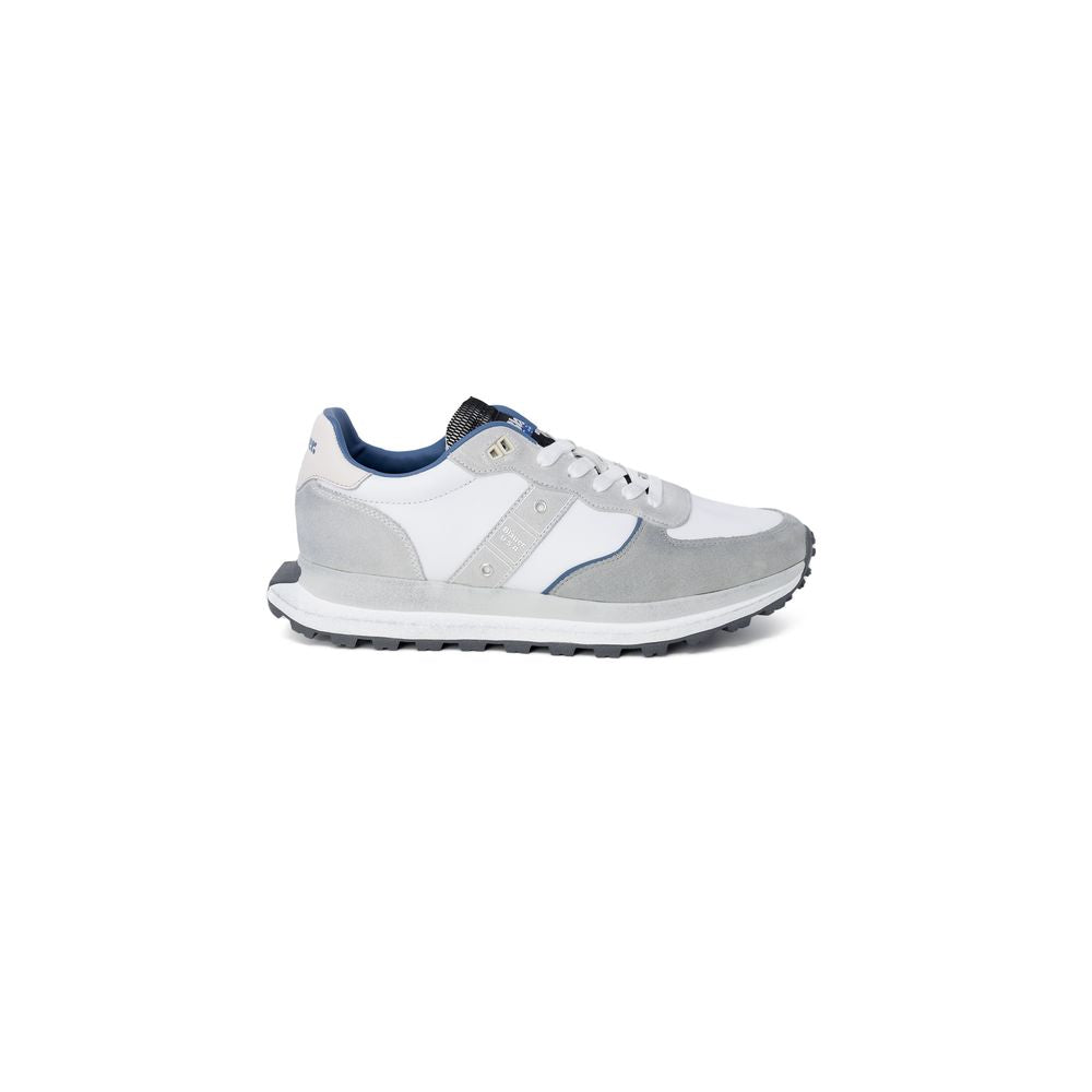 Gray Leather Athletic Sneakers