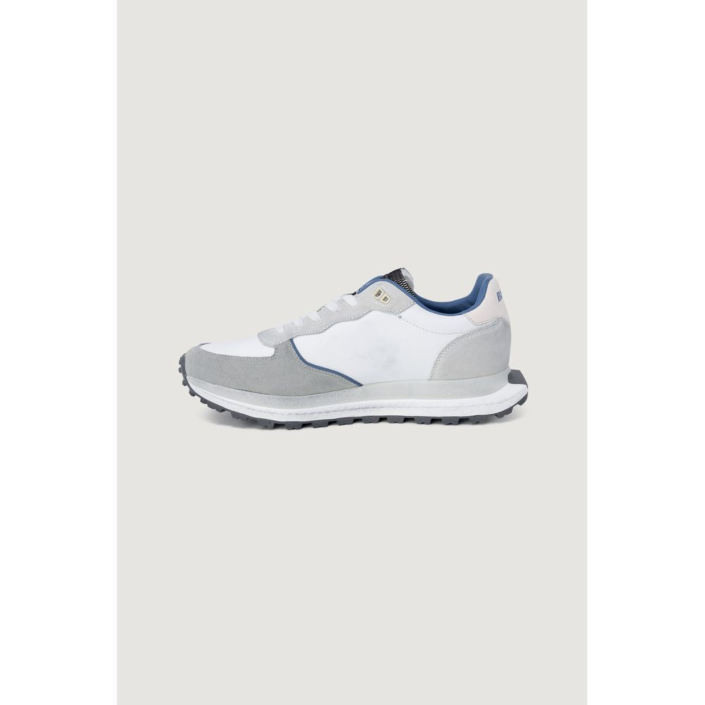 Gray Leather Athletic Sneakers