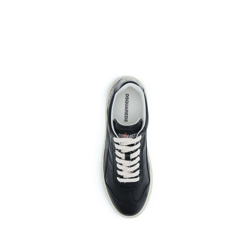 Black Calf Leather Bos Taurus Low Top Sneakers