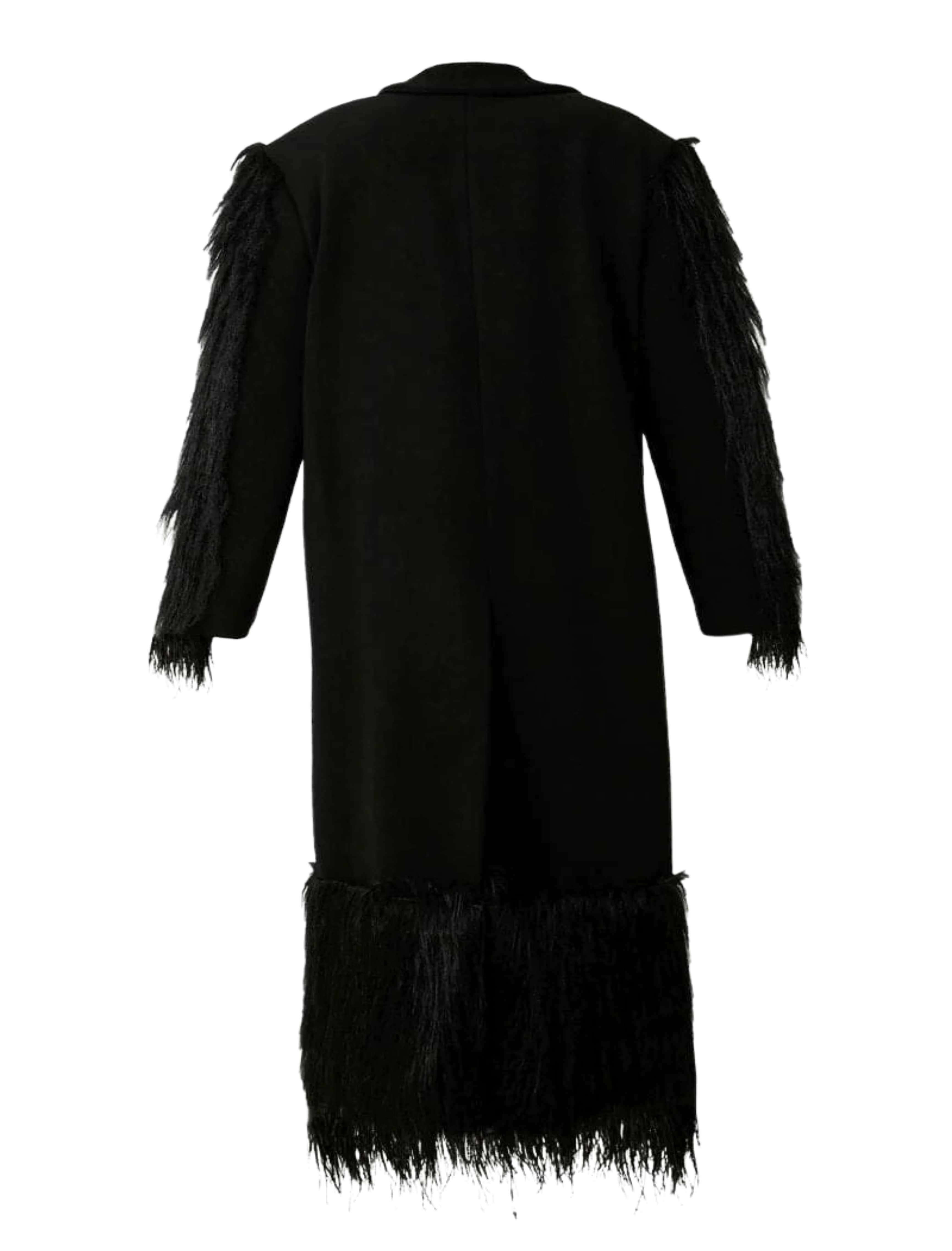 Black Furry Long Coat