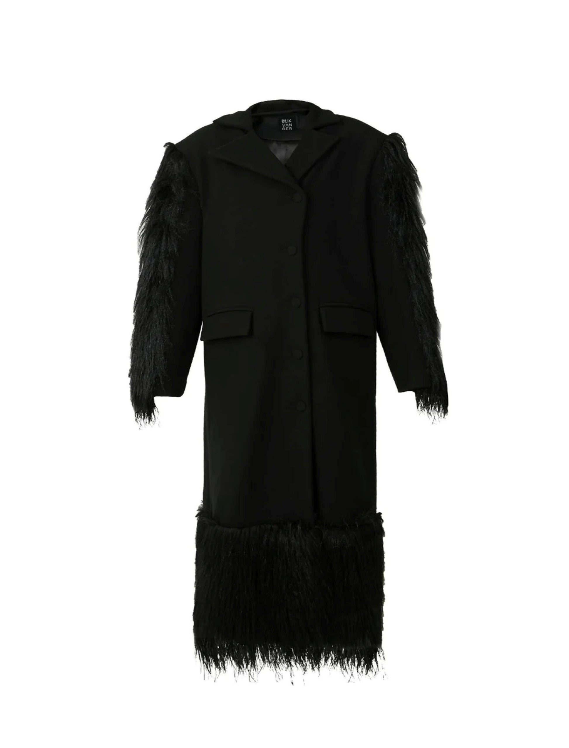 Black Furry Long Coat
