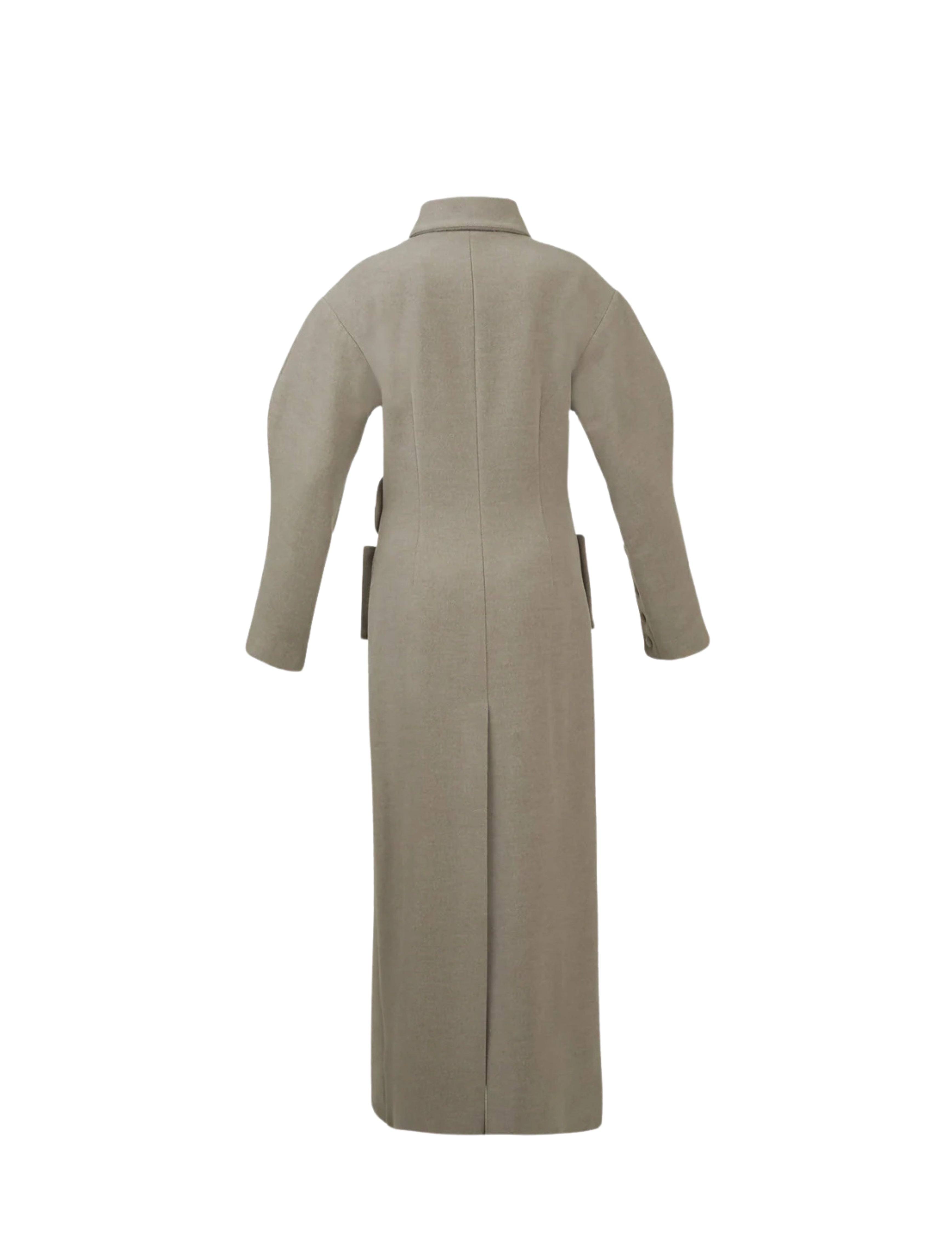 Asymmetric Puff-Sleeve Coat