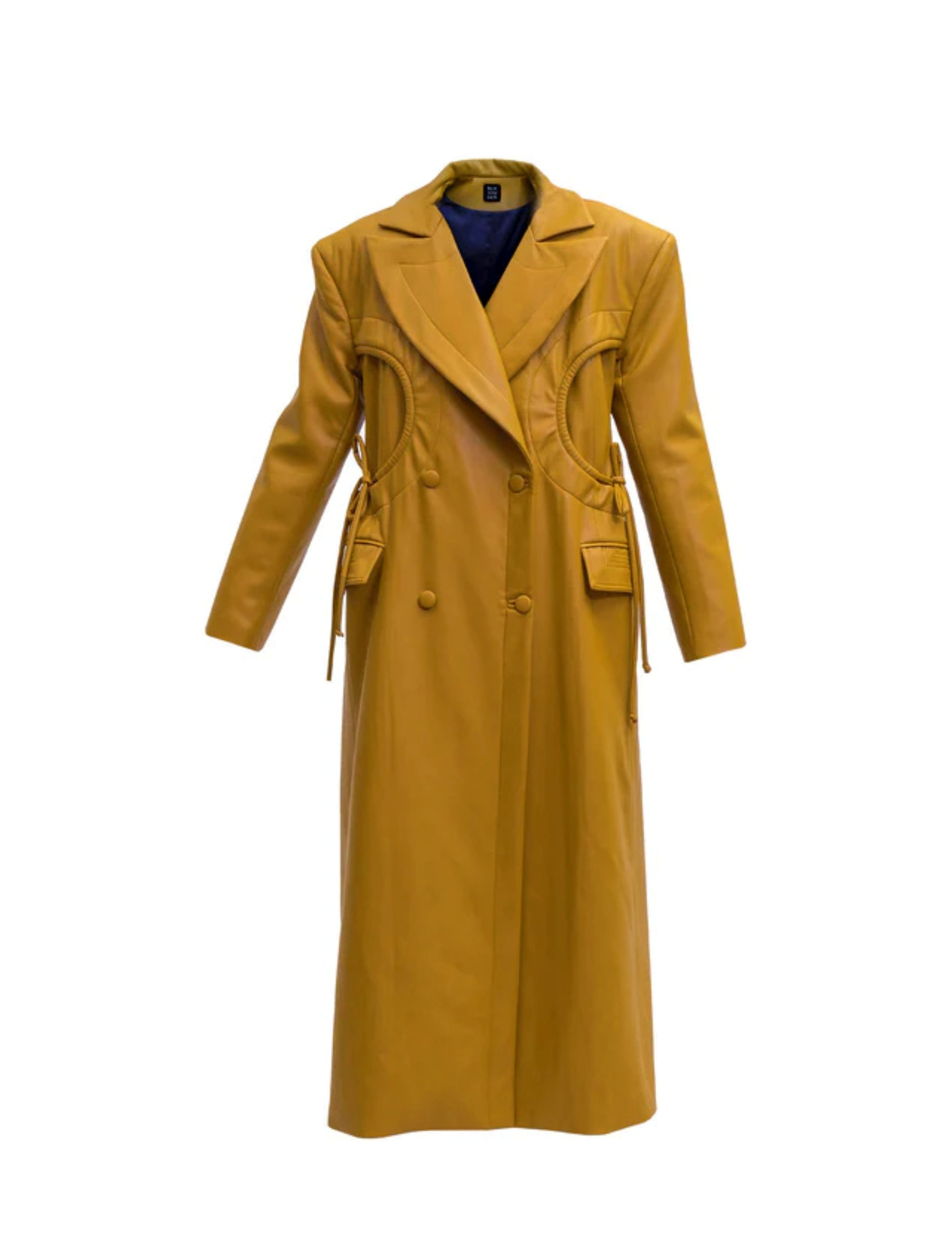 Structured Faux Leather Coat