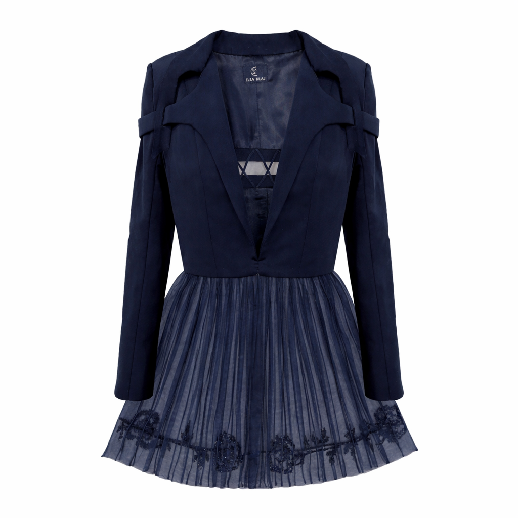 Blue Peplum Style Jacket