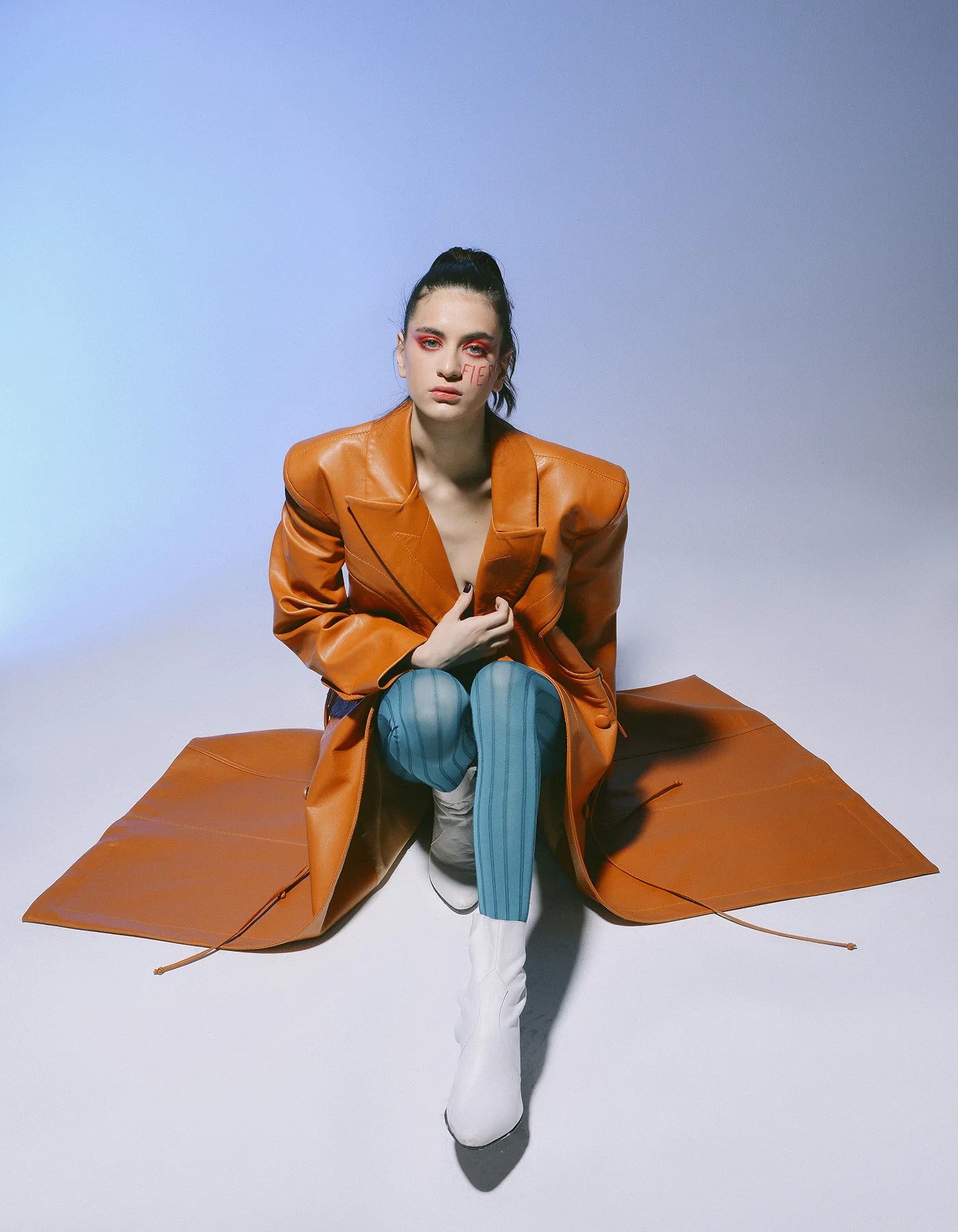 Structured Faux Leather Coat