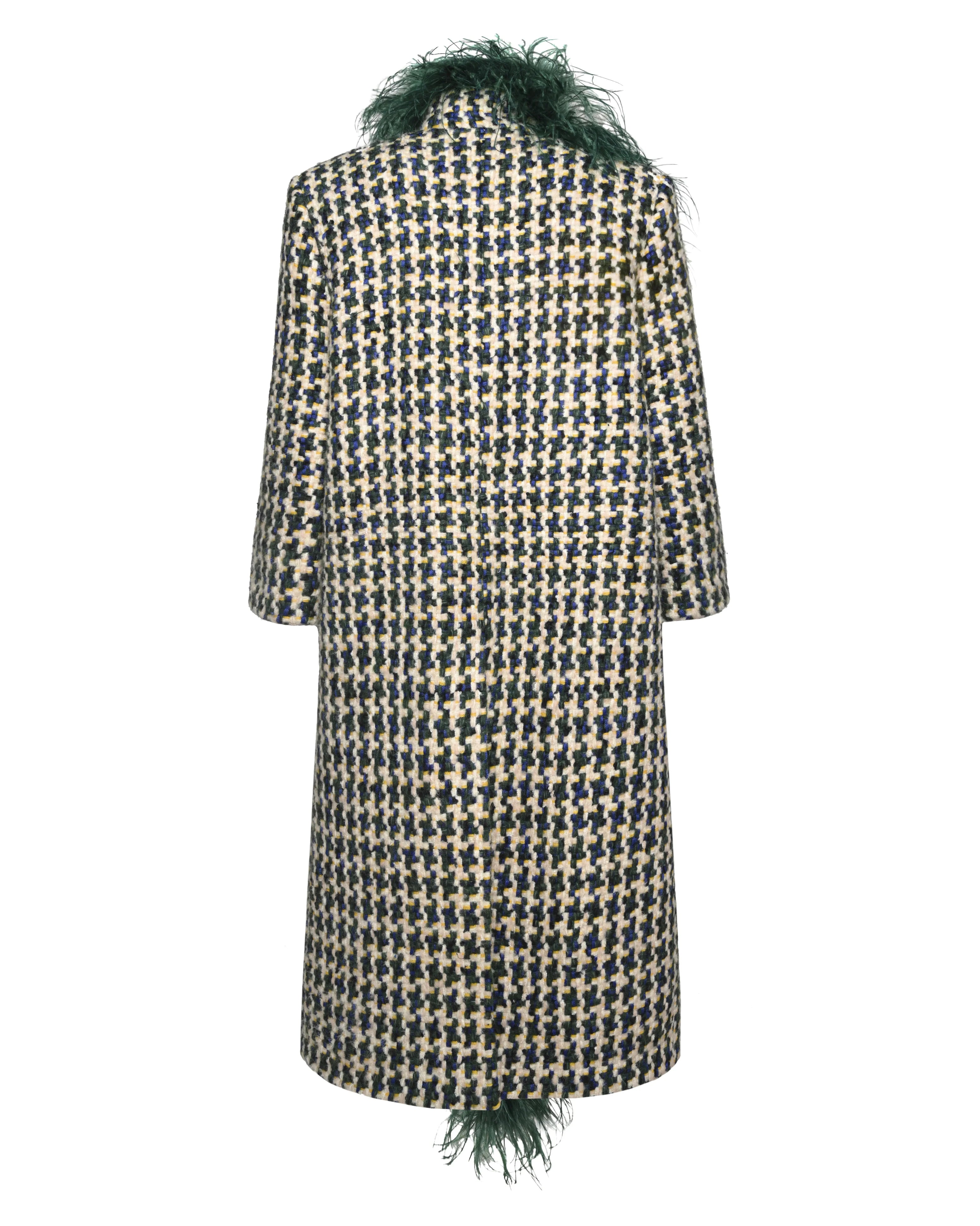 Boa Tweed Coat Green