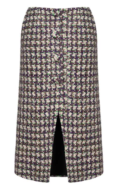 Boa Tweed Skirt Purple