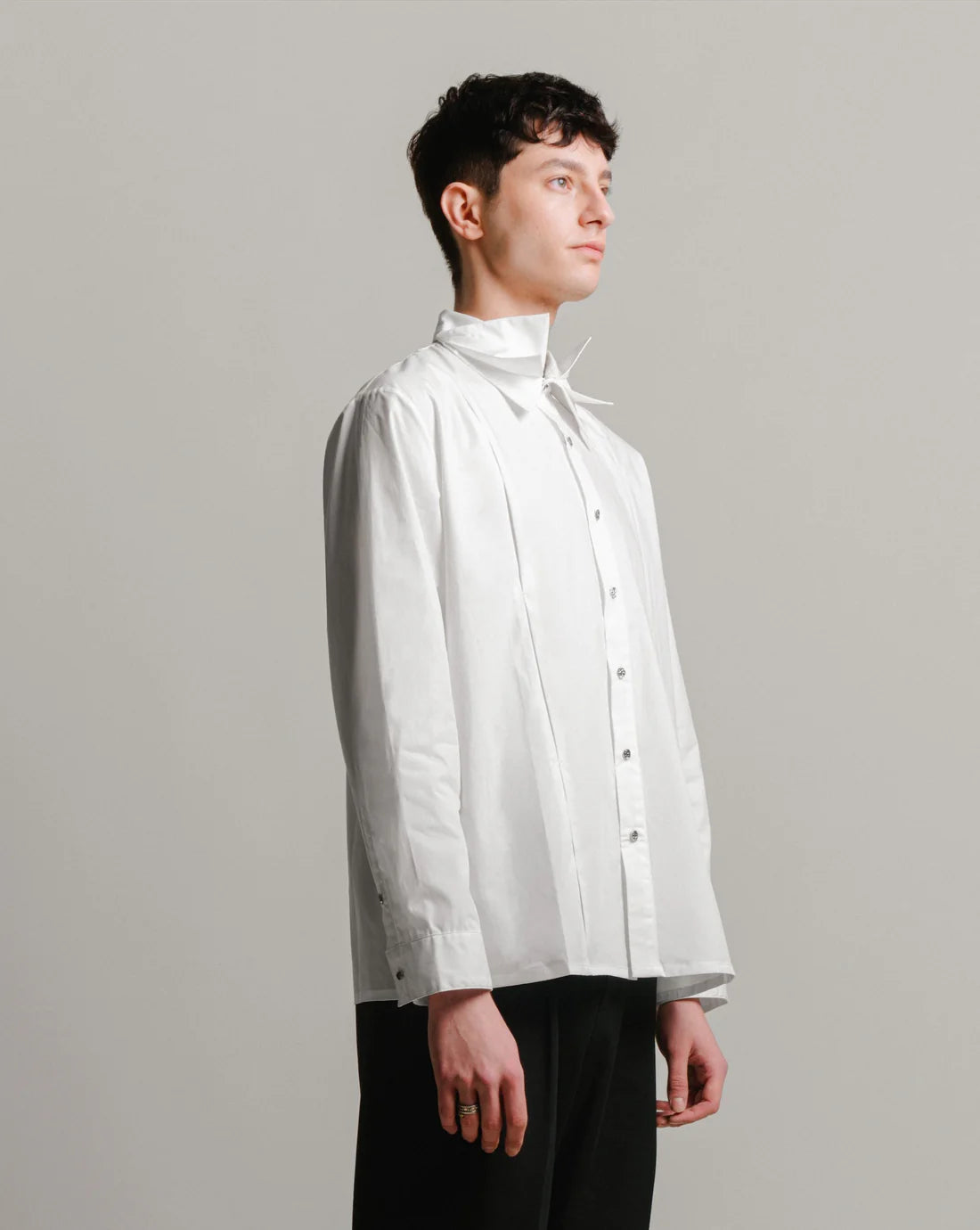 3-Layer Oversize Shirt - Unisex Black