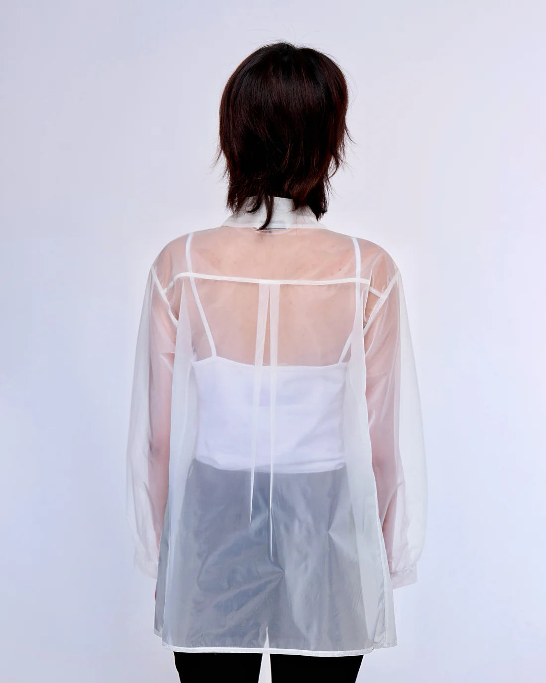 French Silk Ribbon Embroidery Organza Blouse - White or Black
