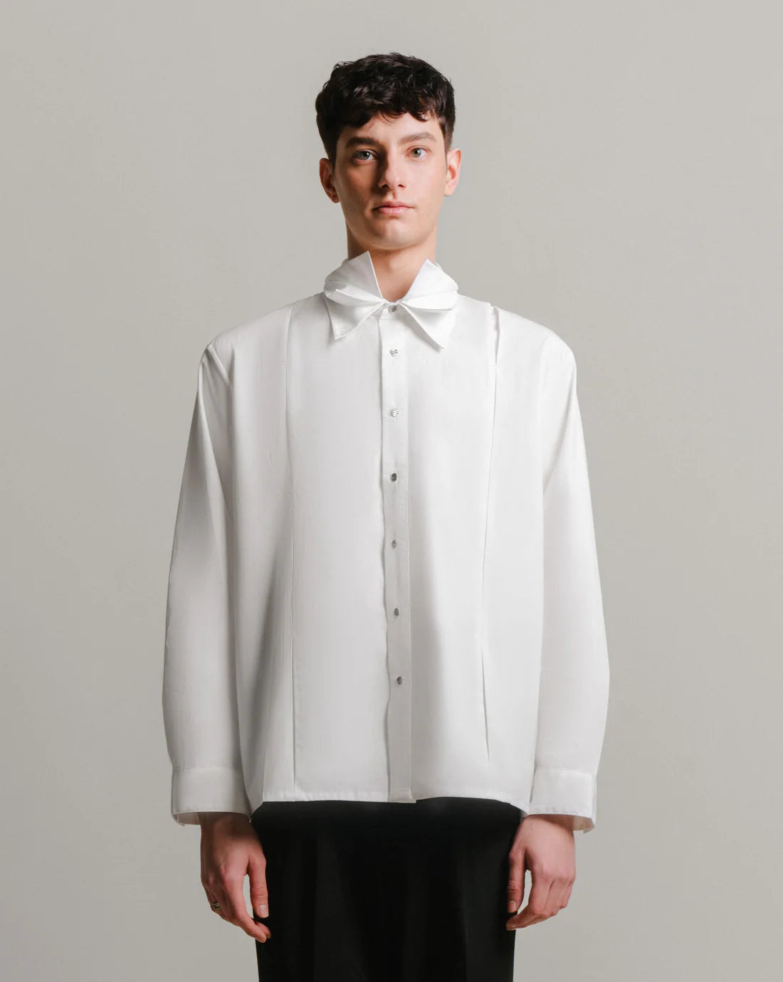 3-Layer Oversize Shirt - Unisex Black