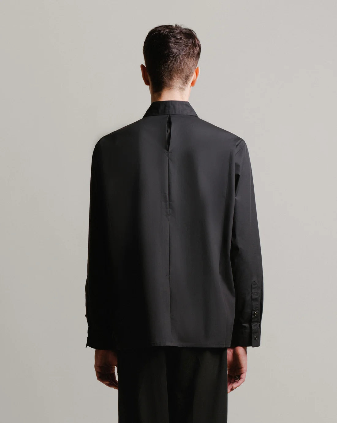3-Layer Oversize Shirt - Unisex Black