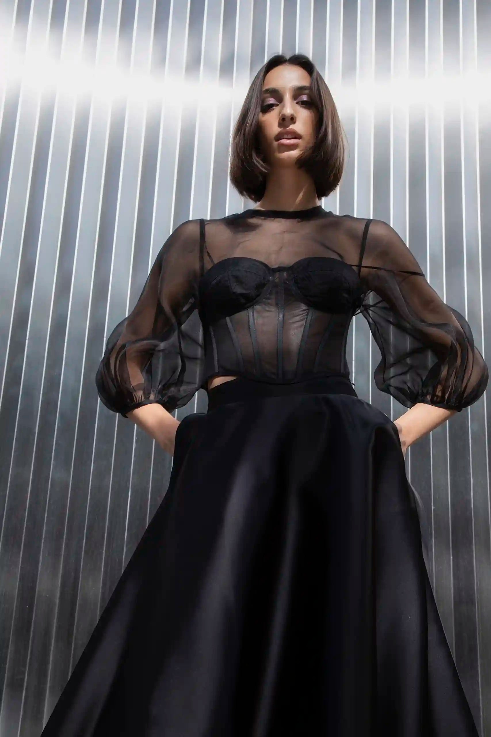 Perinne Black Skirt