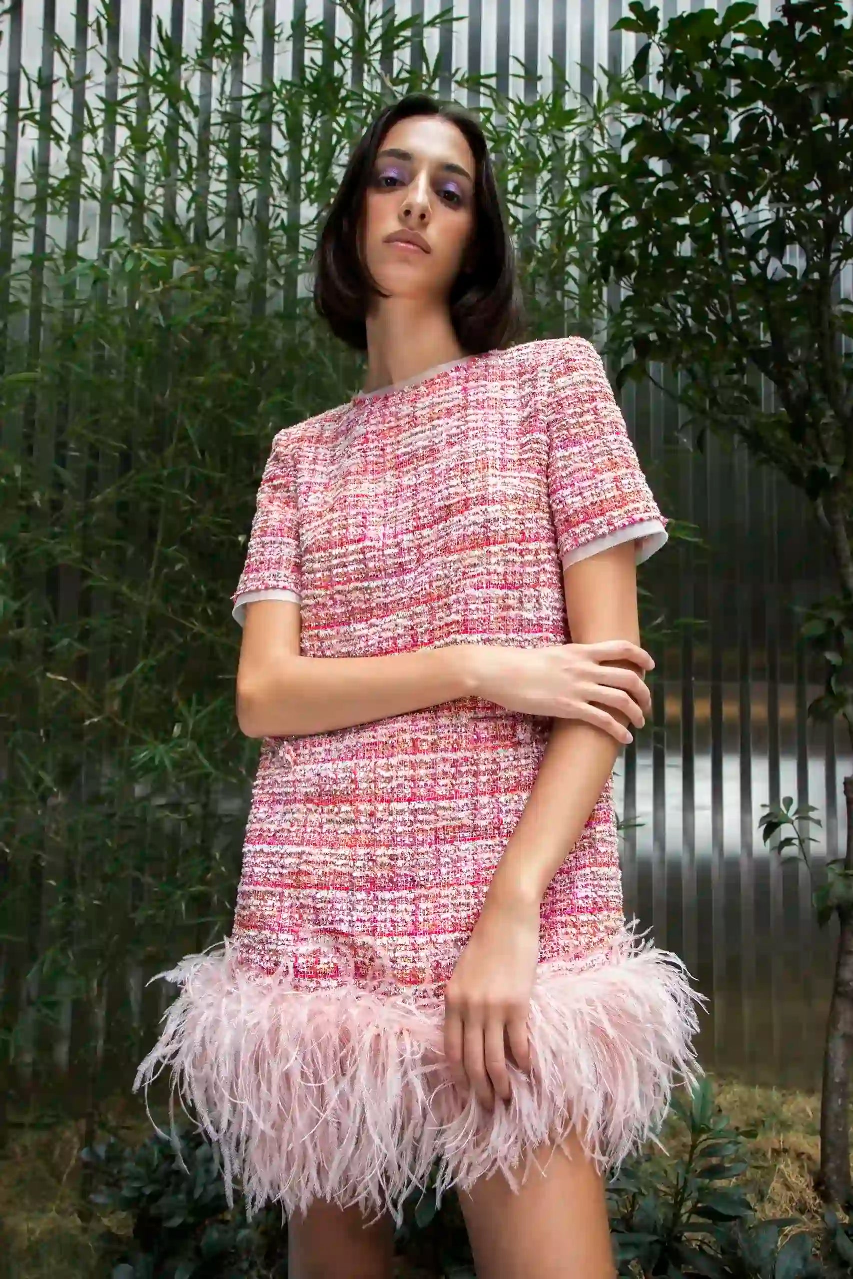 Tweed Pink Dress