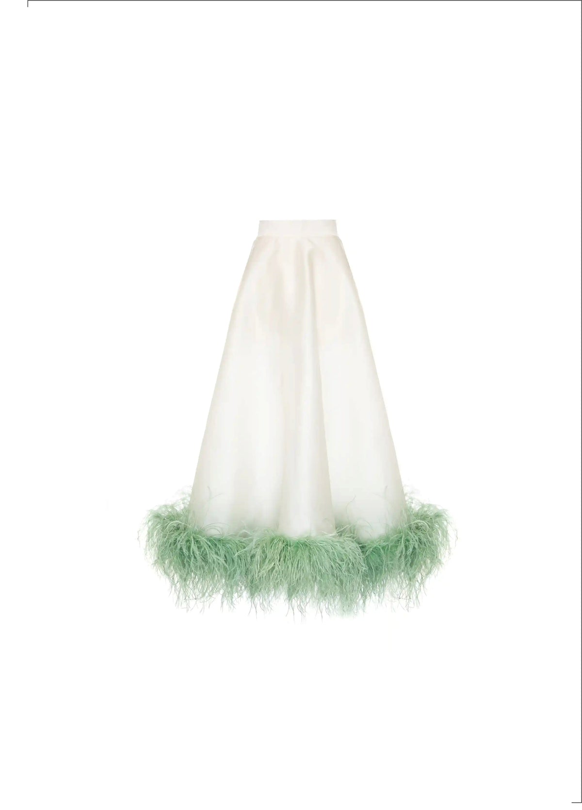 Perinne White & Green Skirt