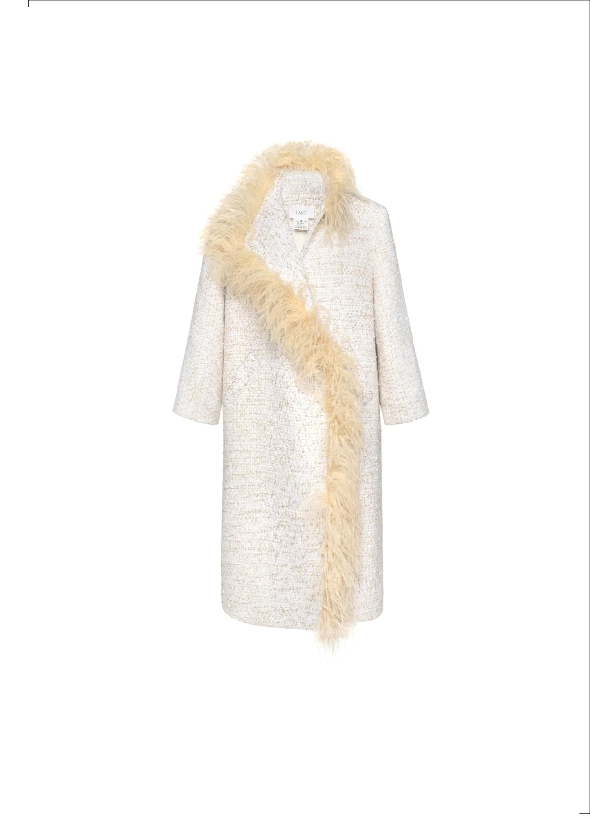 Boa Tweed Coat Beige