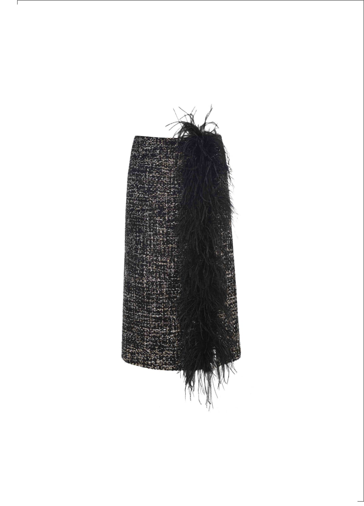 Tweed Boa Skirt