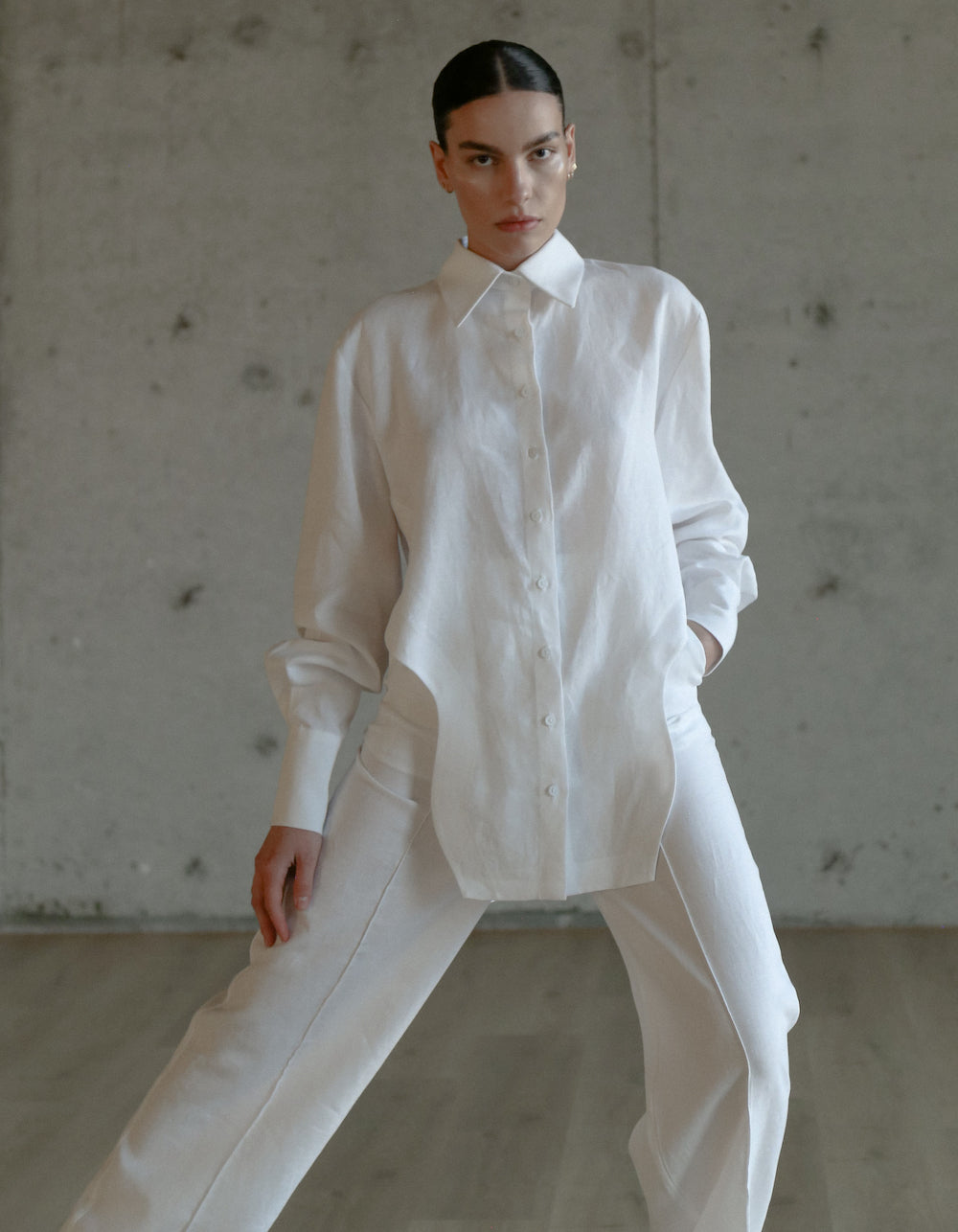 Affra White Linen Shirt