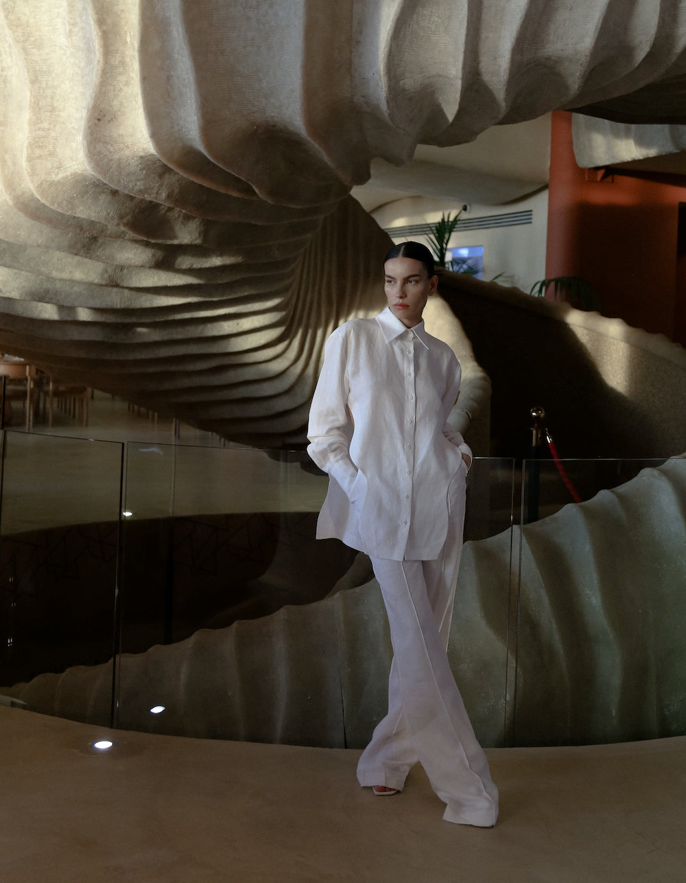 Affra White Linen Shirt